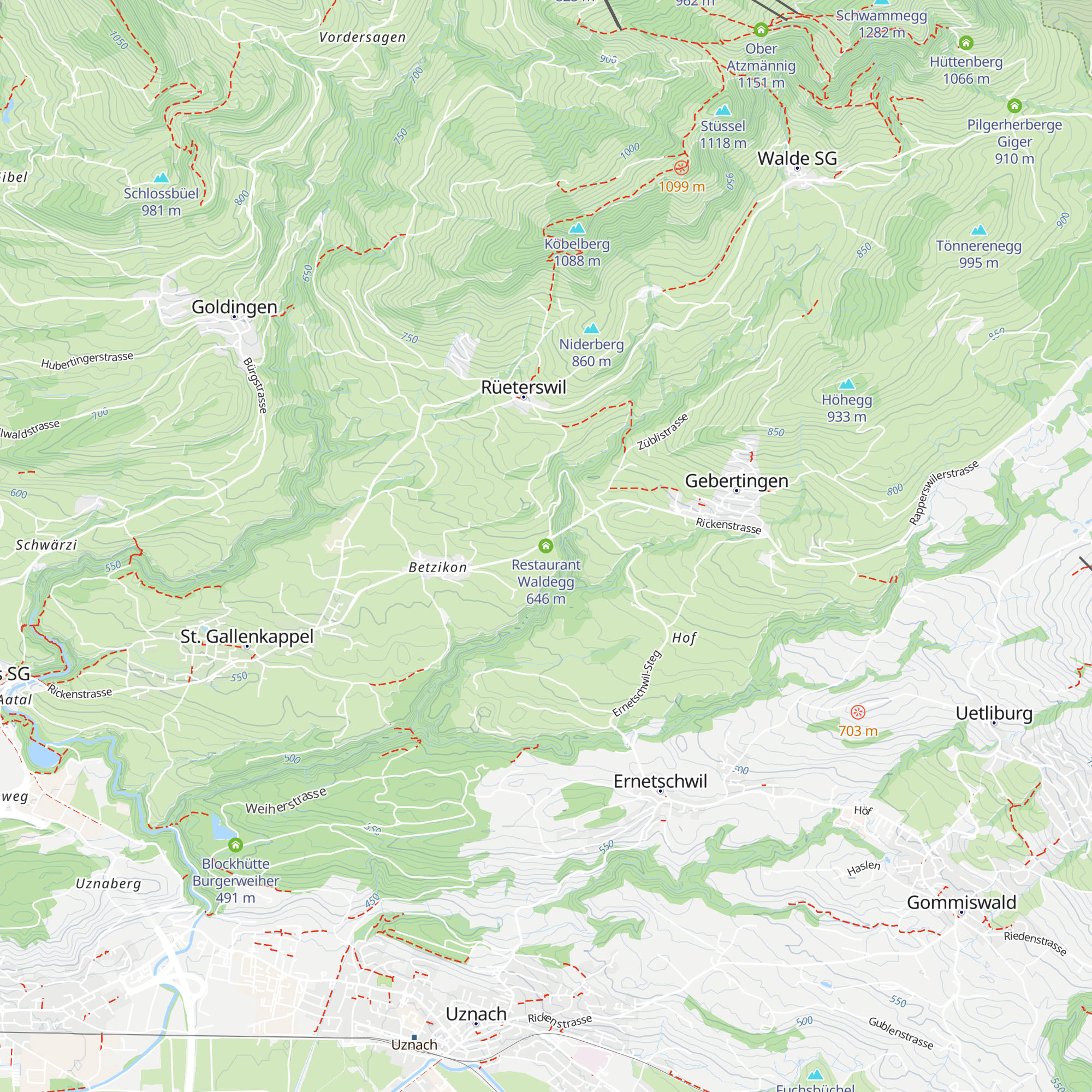 Restaurant Waldegg map