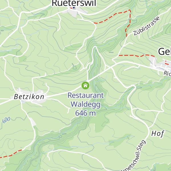 Map of Restaurant Waldegg