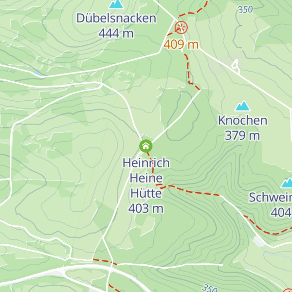 Map of Heinrich Heine Hütte
