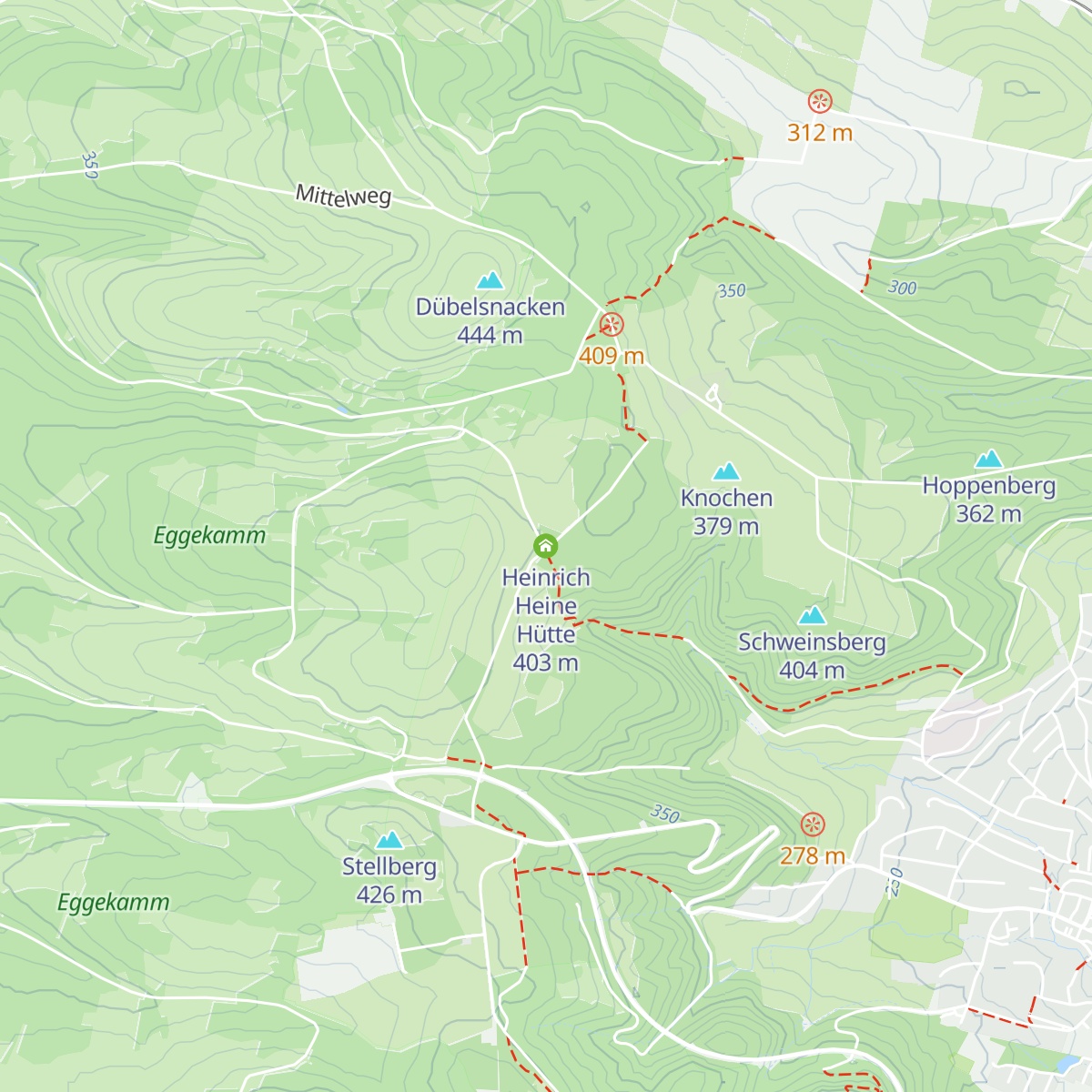 Heinrich Heine Hütte map