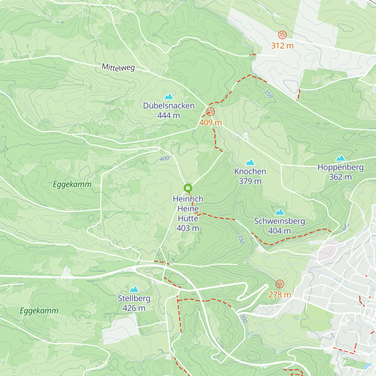 Heinrich Heine Hütte map