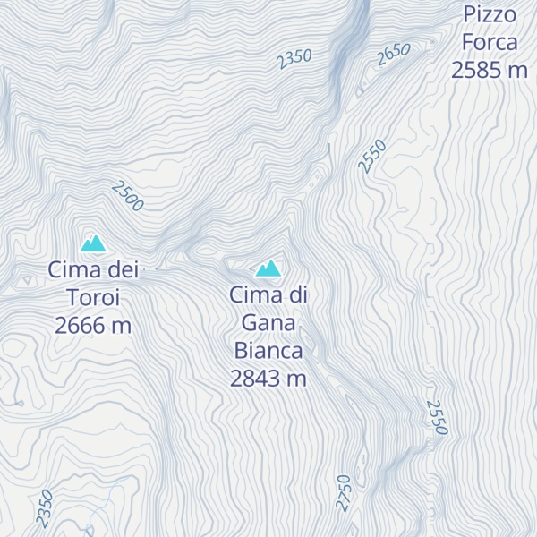 Map of Cima di Gana Bianca