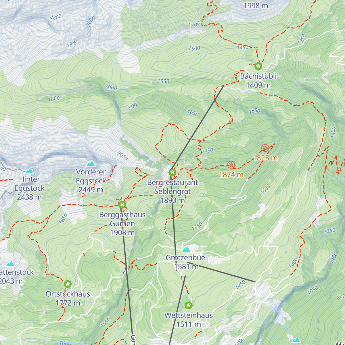 Bergrestaurant Seblengrat map