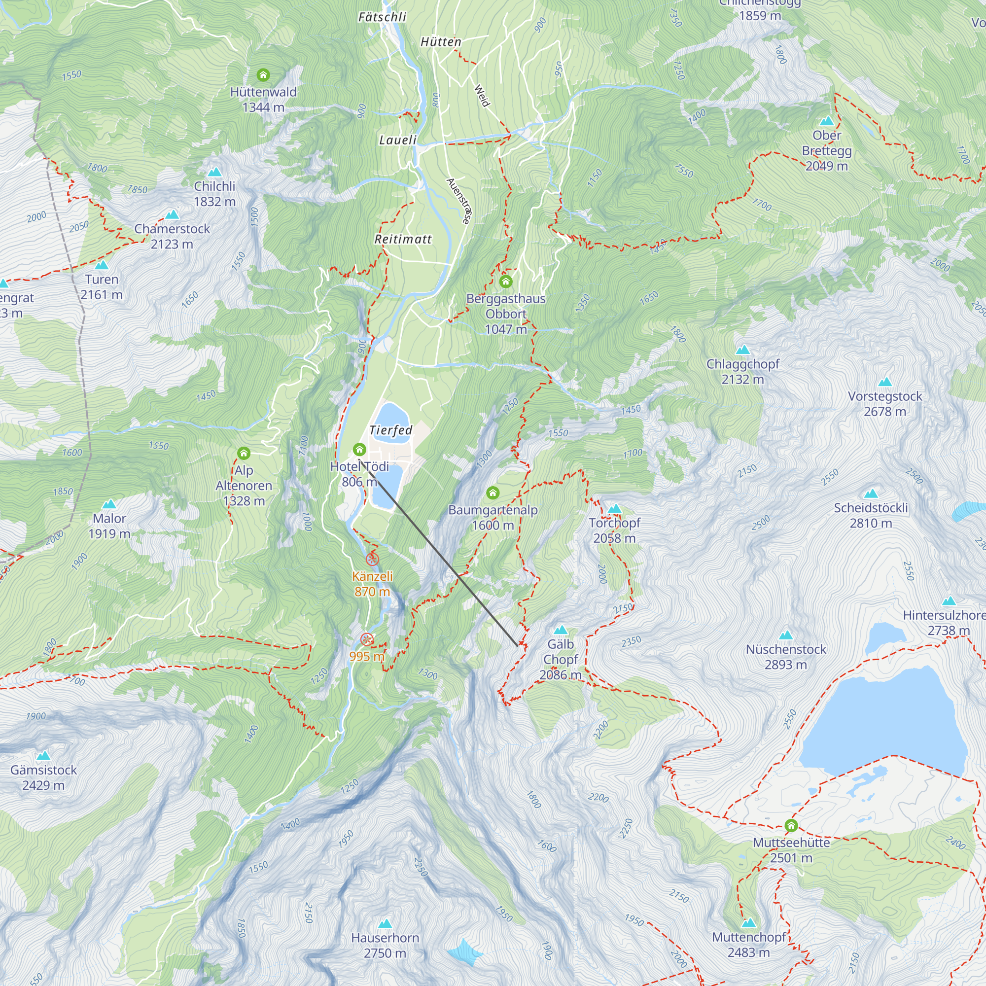 Baumgartenalp map