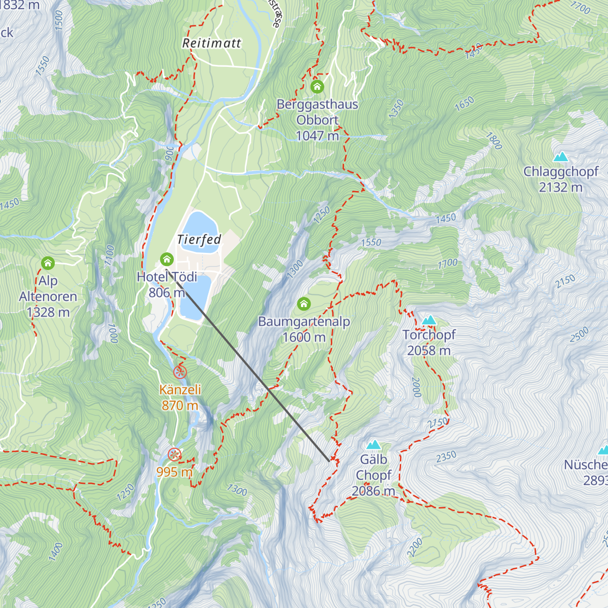 Baumgartenalp map