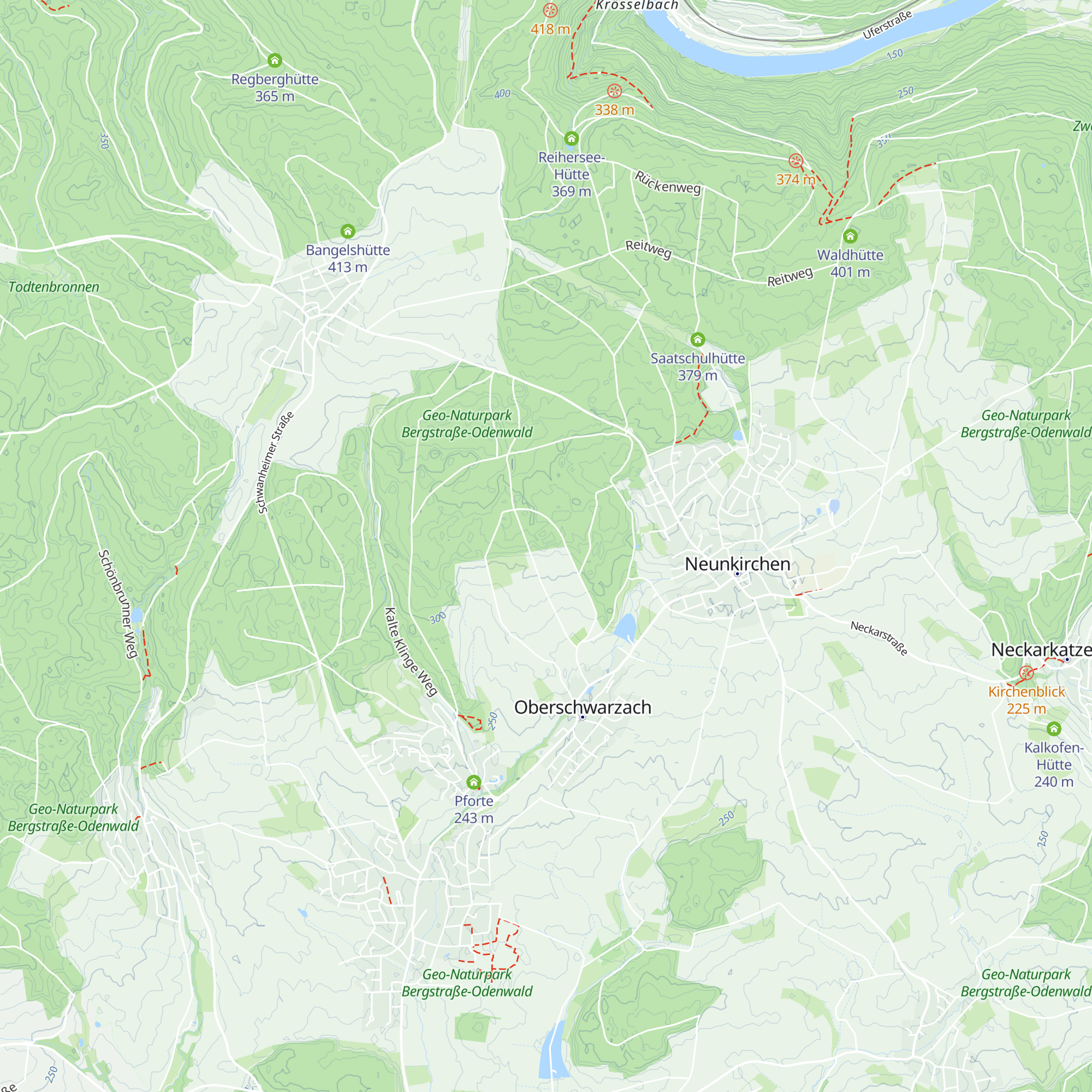 Waldhütte map
