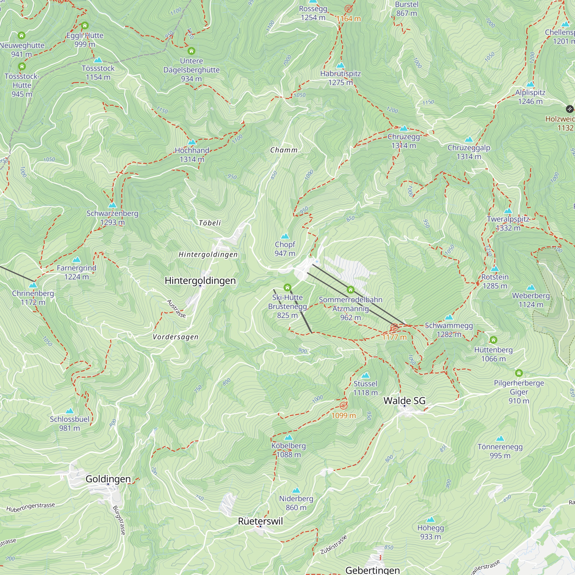 Ski-Hütte Brustenegg map