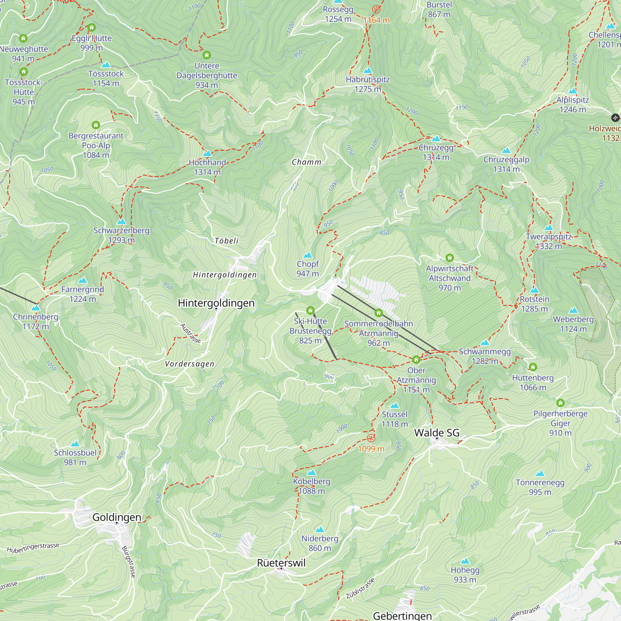 Ski-Hütte Brustenegg map