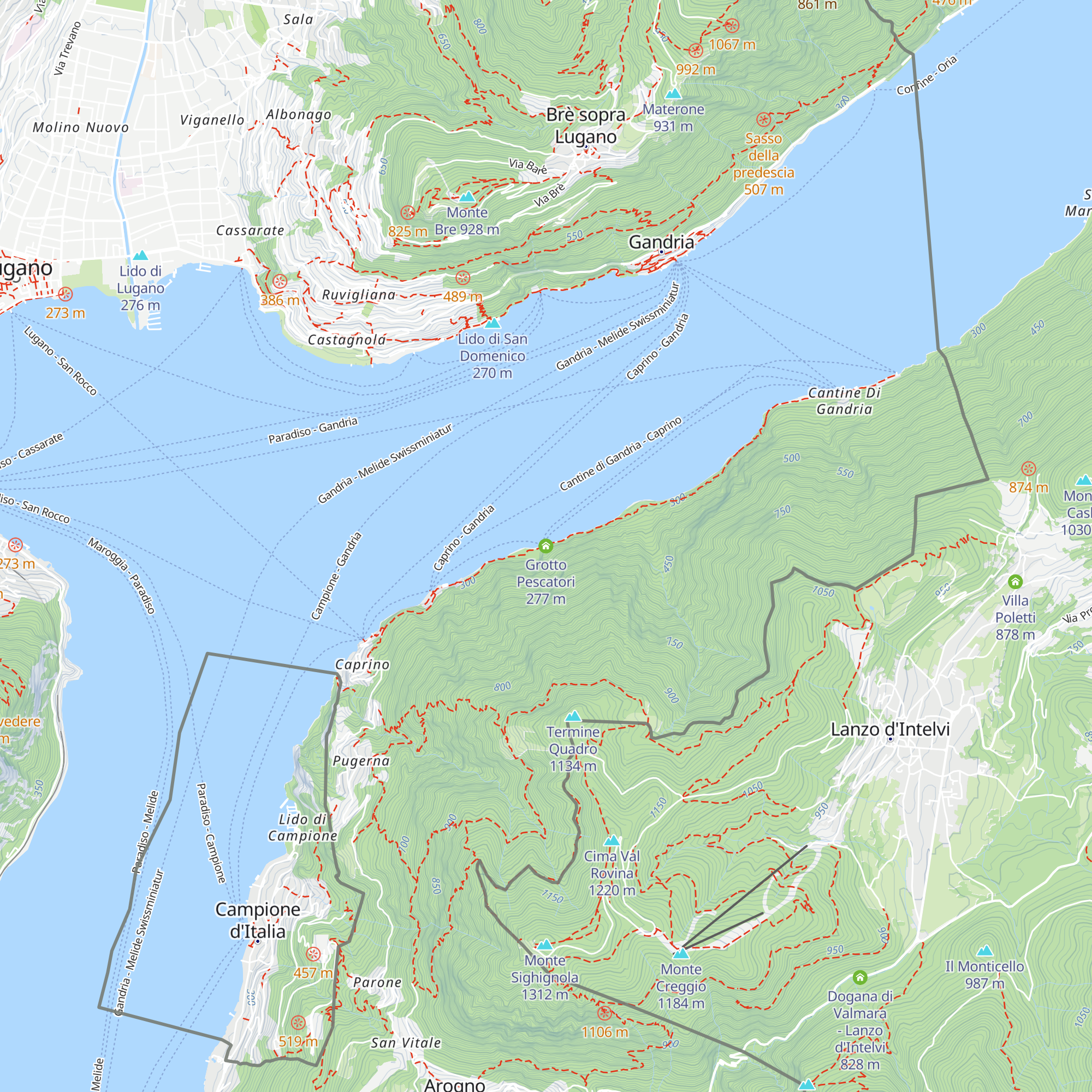 Grotto Pescatori map