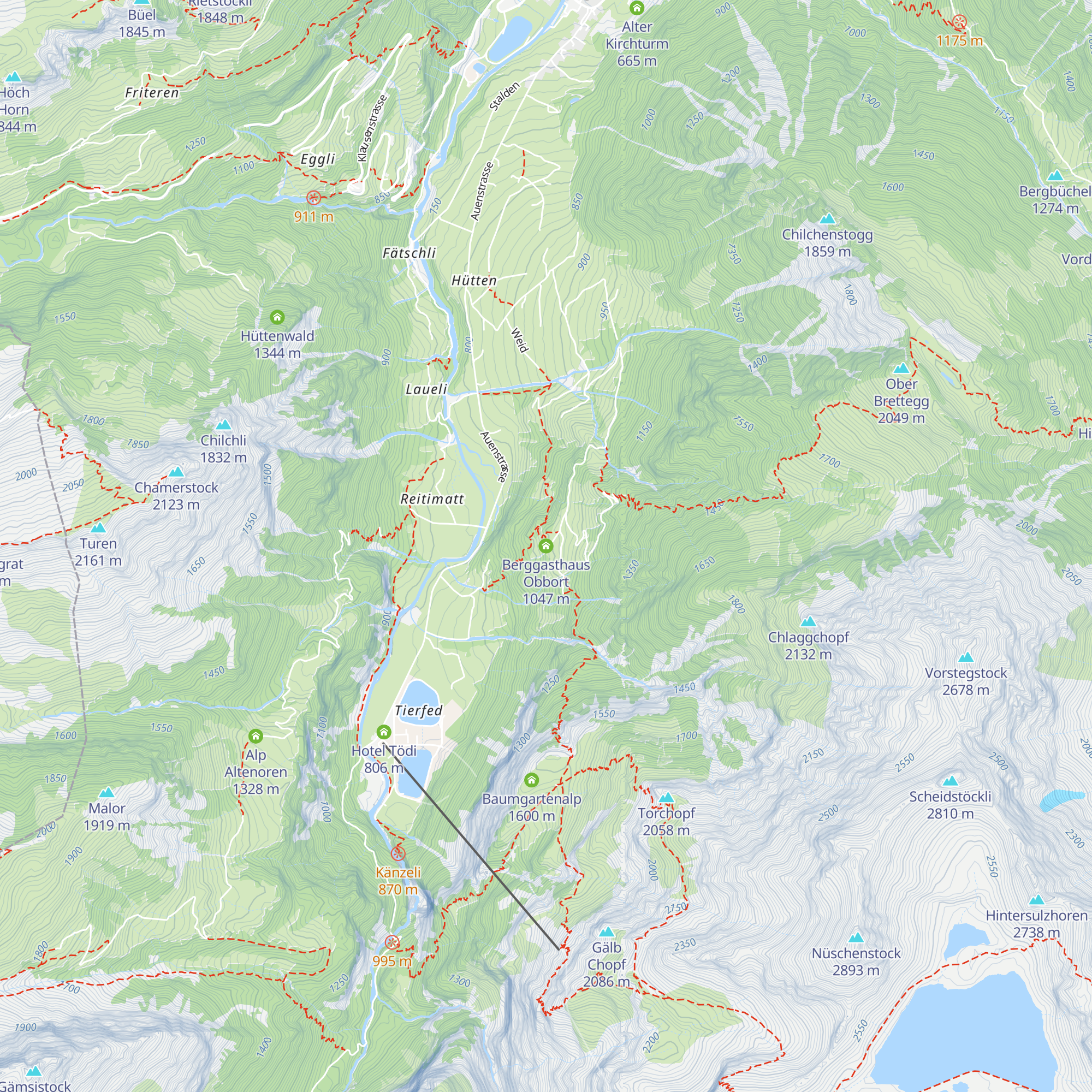 Berggasthaus Obbort map