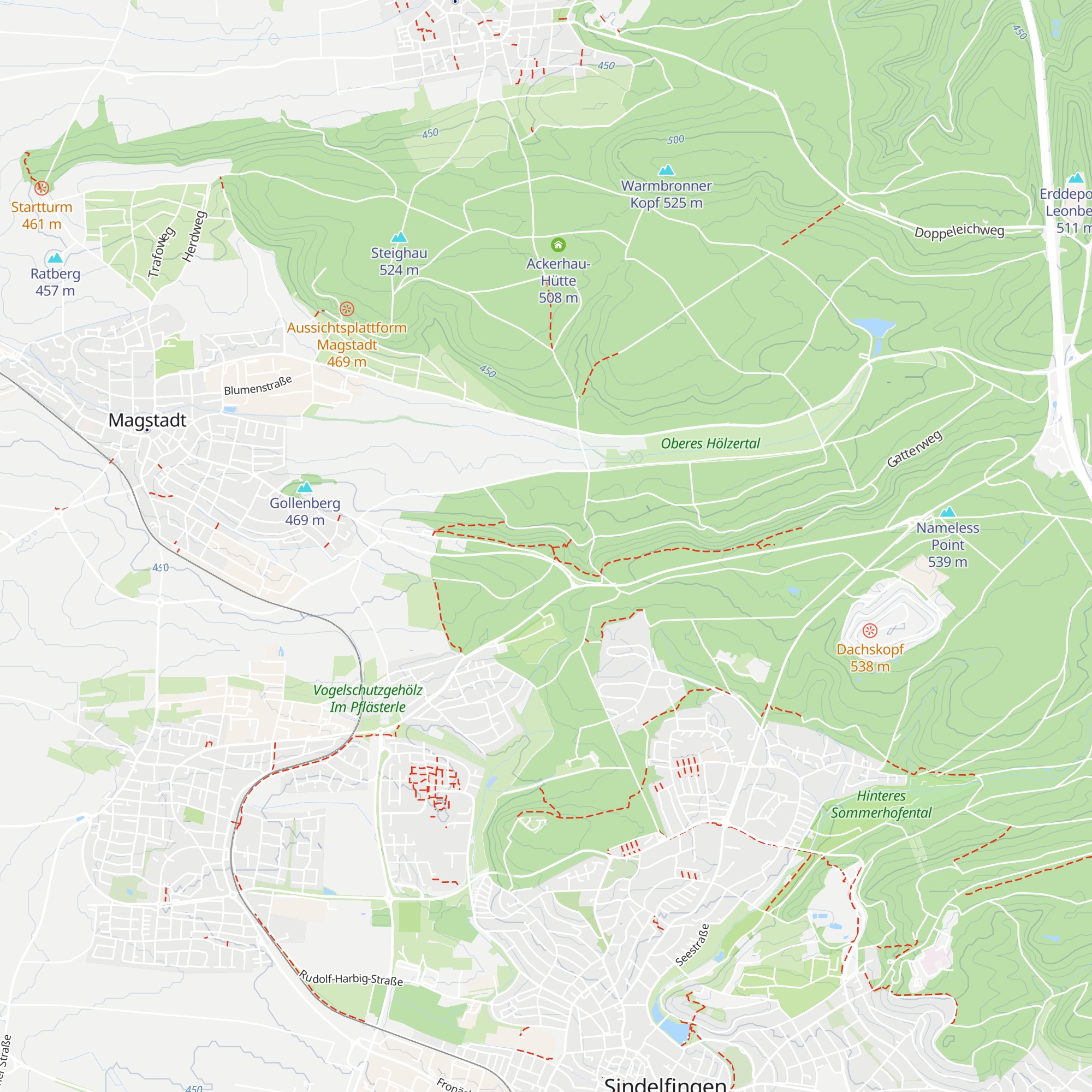 Schutzhütte mit Sprossenwand und Hangelleiter map