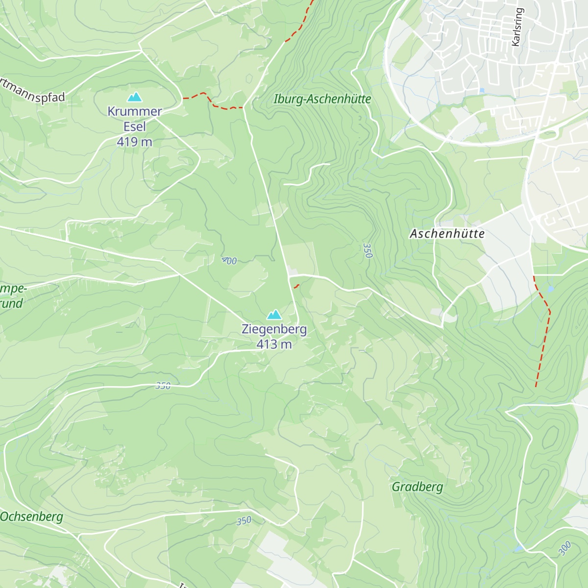 Klusenberg Hütte map