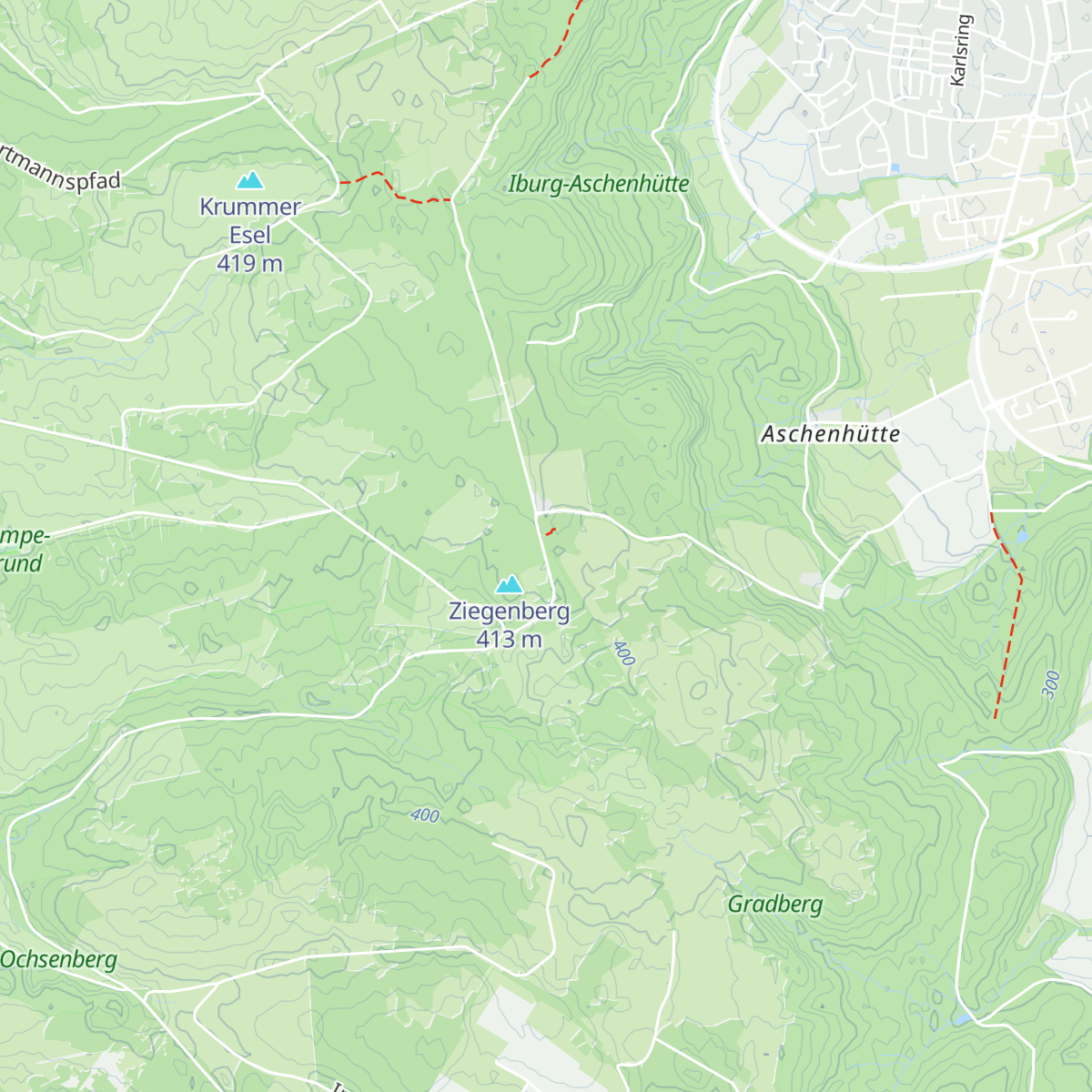 Klusenberg Hütte map