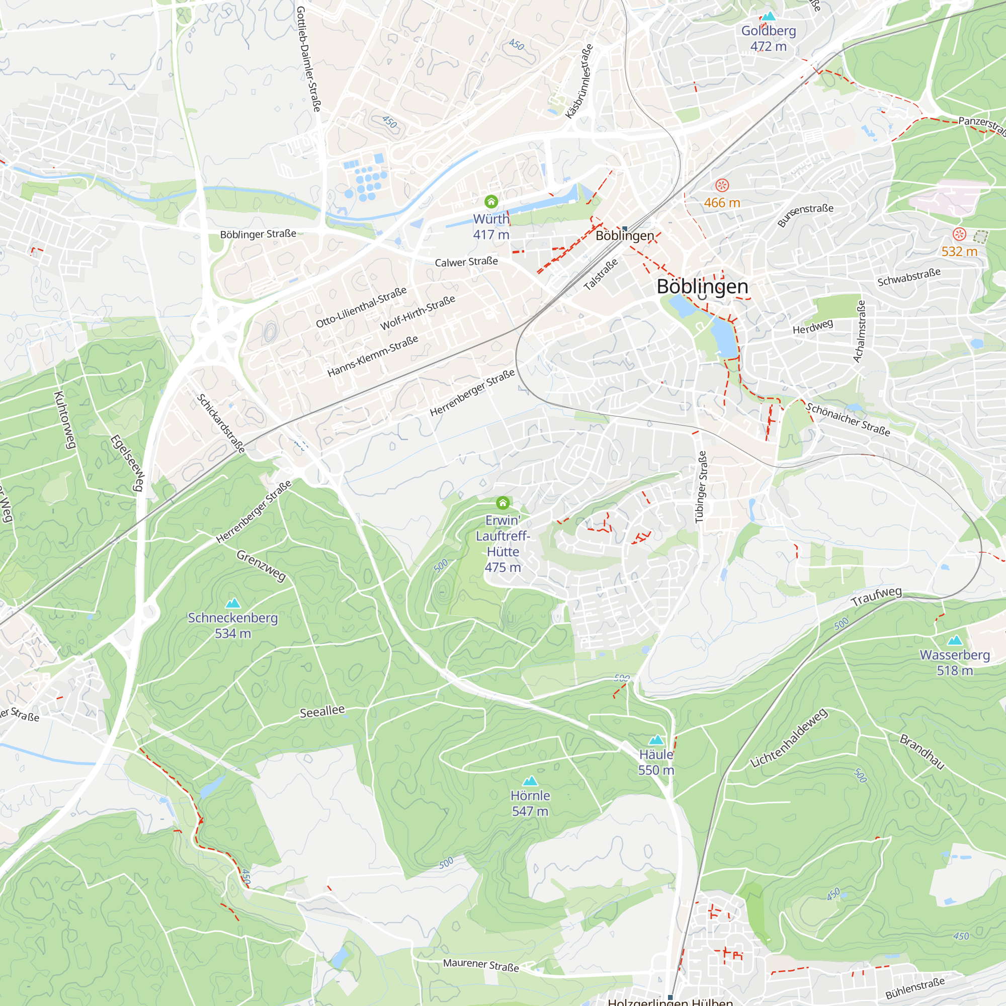 Erwin' Lauftreff-Hütte map