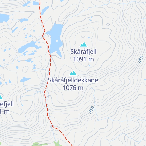 Map of Skåråfjelldekkane
