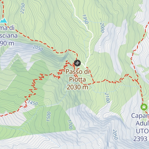 Map of Capanna Adula CAS