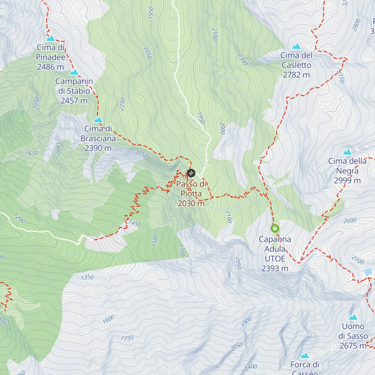 Capanna Adula CAS map