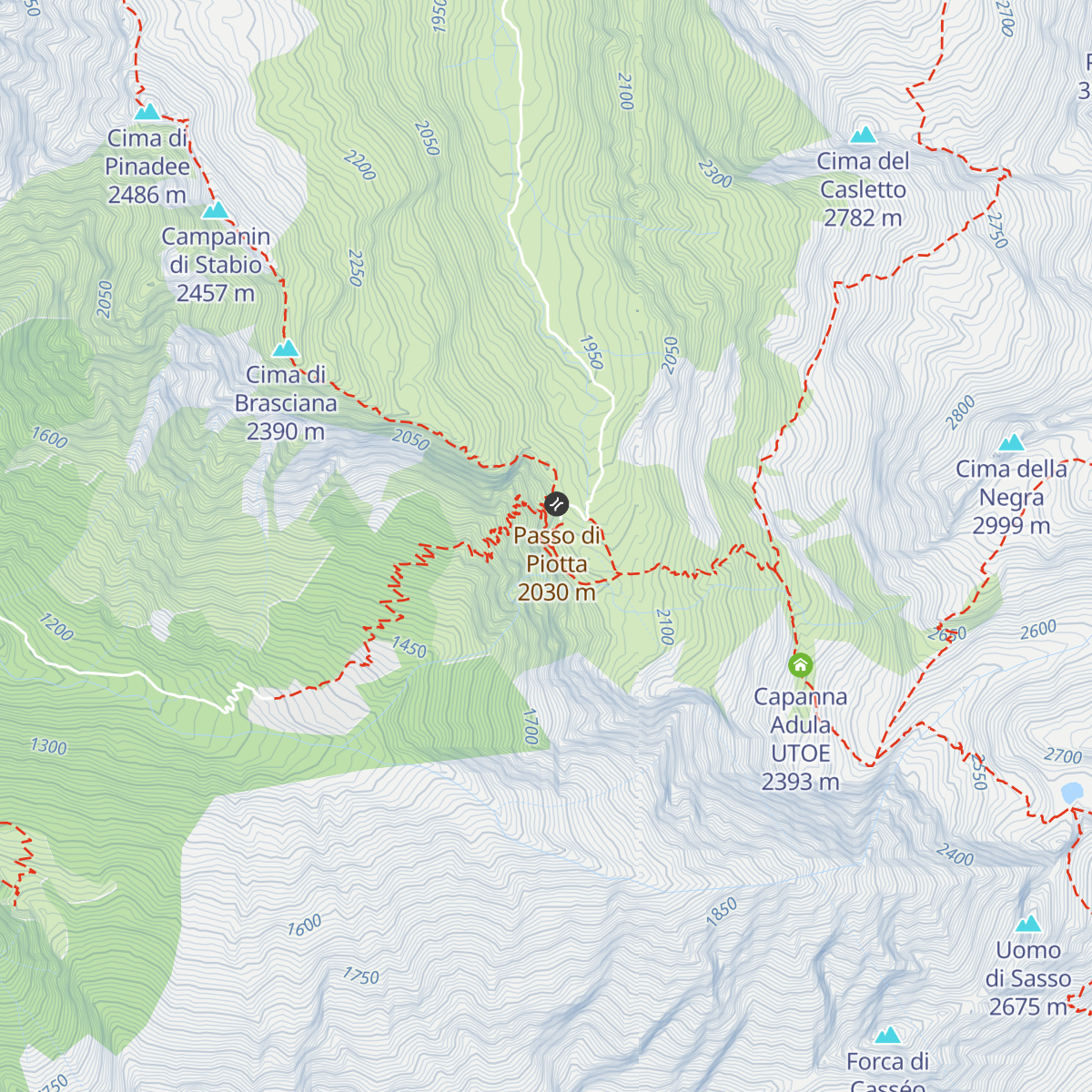 Capanna Adula CAS map