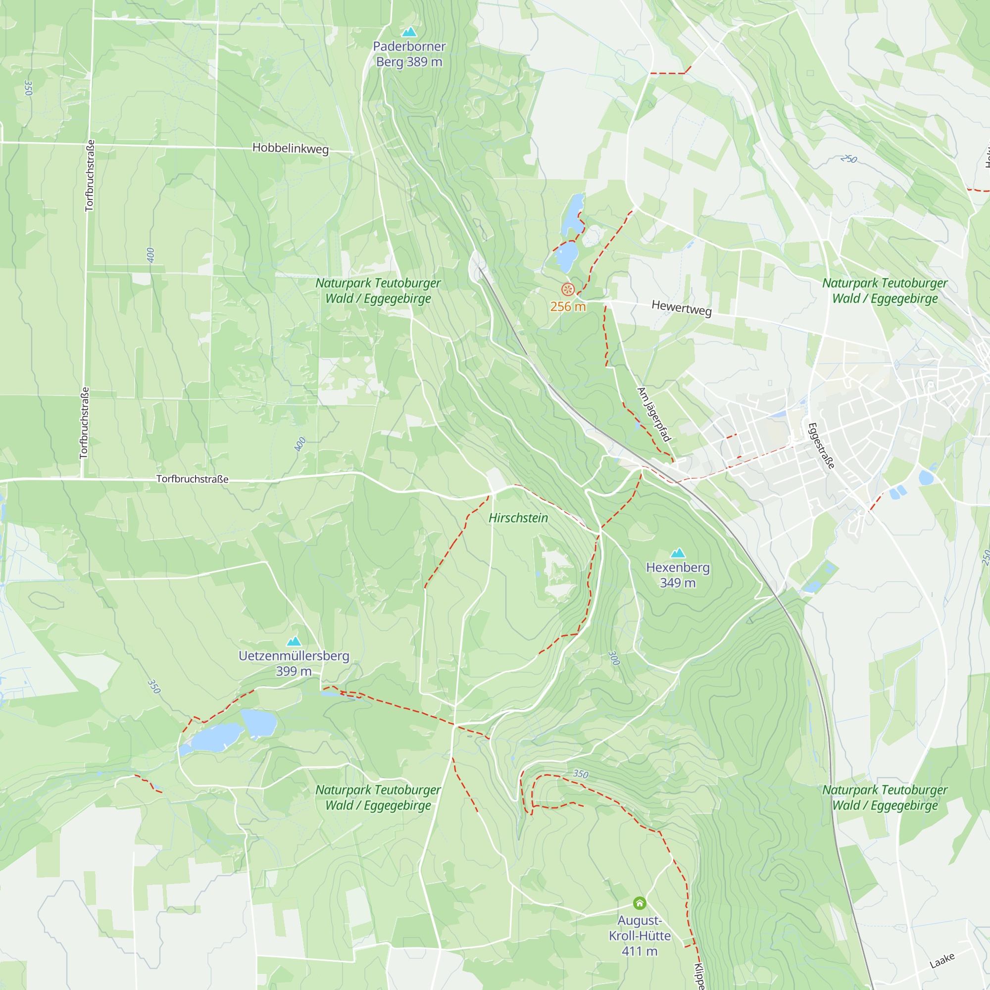 Johann Kiene Hütte map