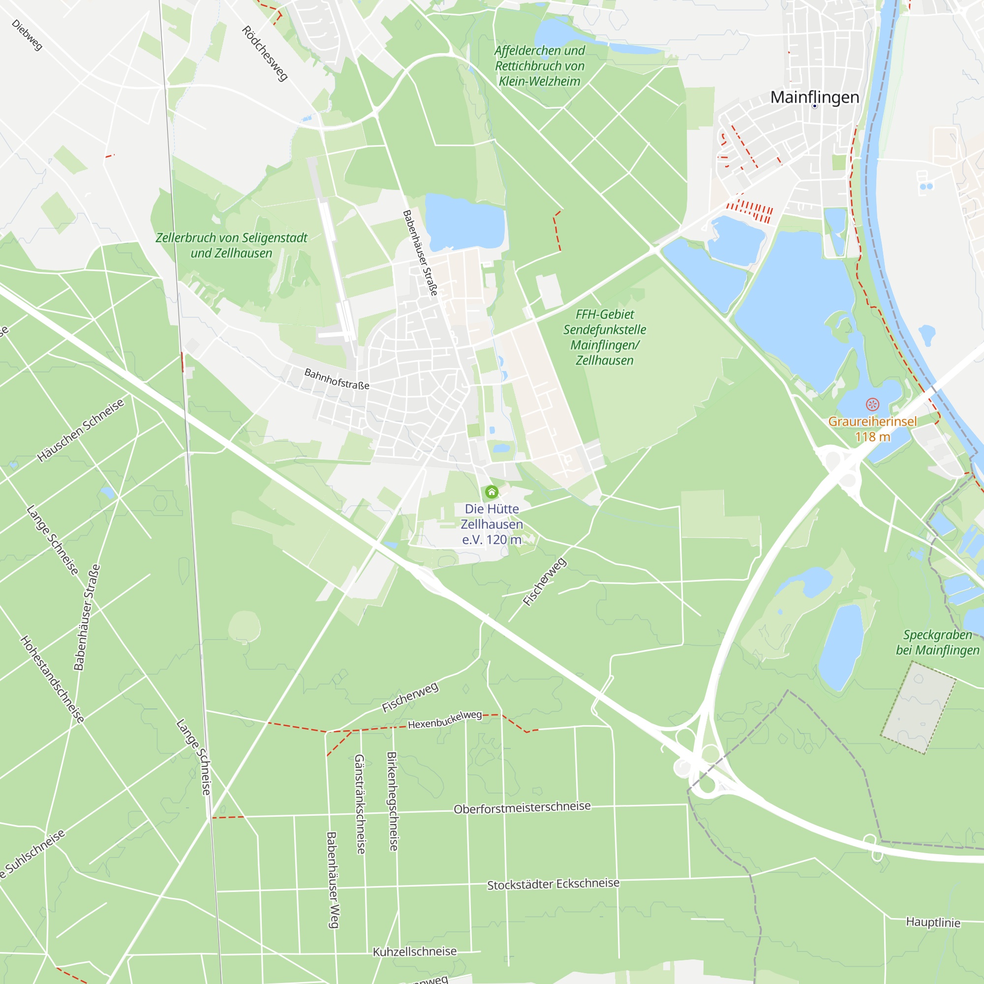 Die Hütte Zellhausen e.V. map