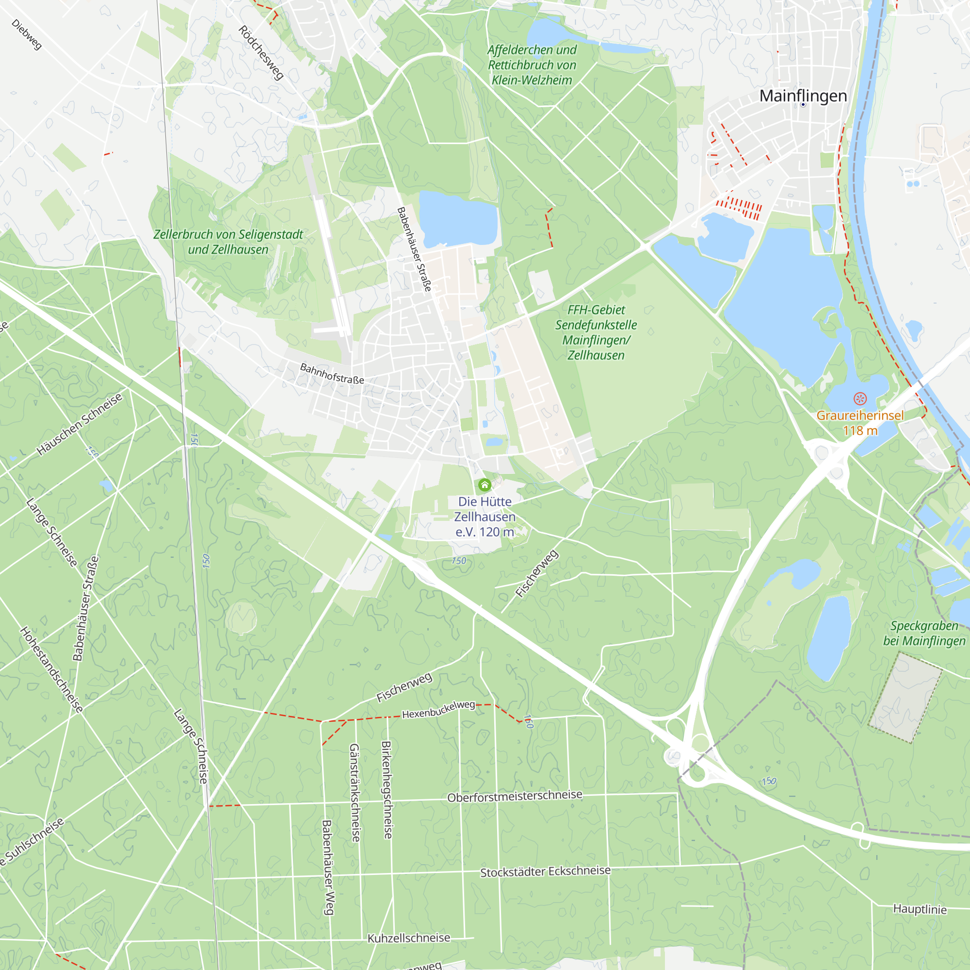 Die Hütte Zellhausen e.V. map