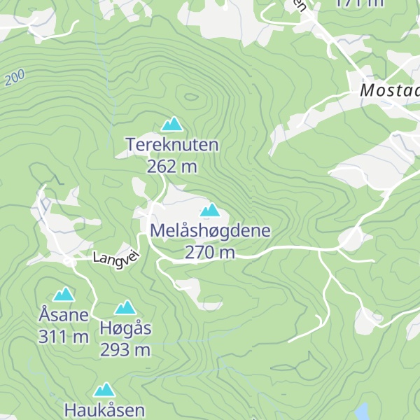 Map of Melåshøgdene