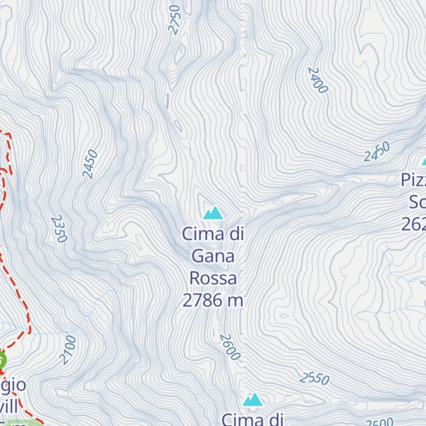 Map of Cima di Gana Rossa