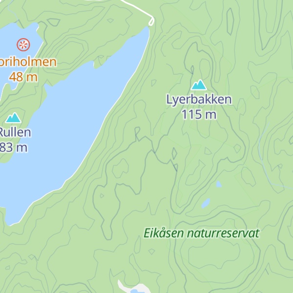 Map of Røyvannsheia