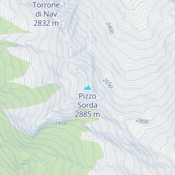 Map of Pizzo Sorda