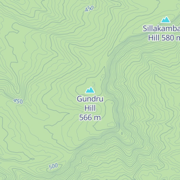 Map of Gundru Hill