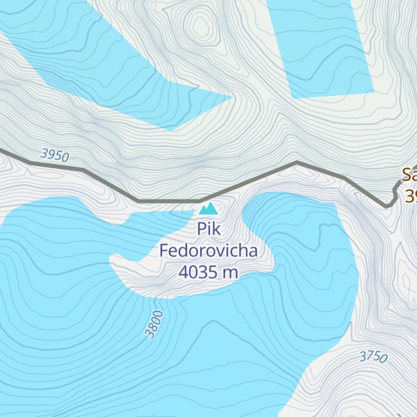 Map of Pik Fedorovicha