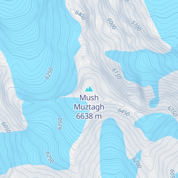 Map of Mush Muztagh