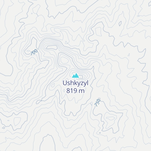 Map of Ushkyzyl