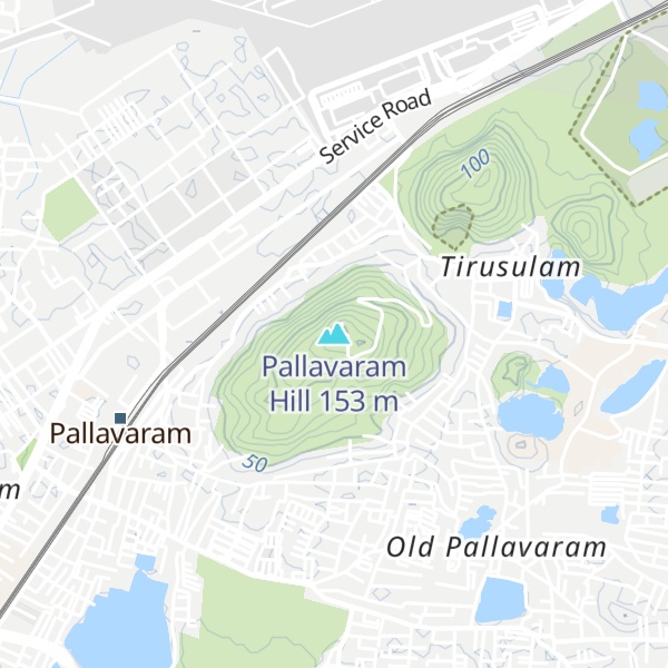 Map of Pallavaram Hill