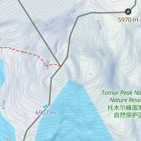 Map of Khan Tengri