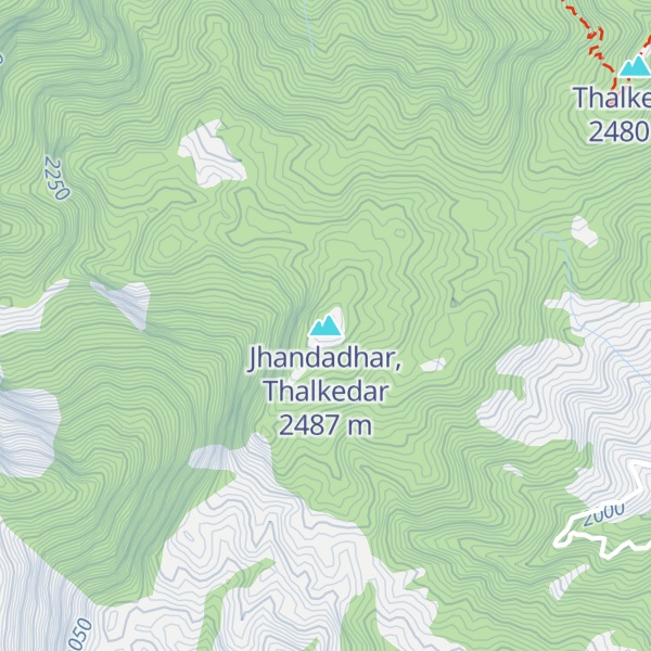 Map of Jhandadhar, Thalkedar