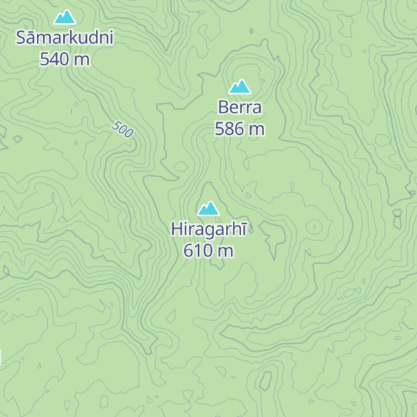 Map of Hiragarhī