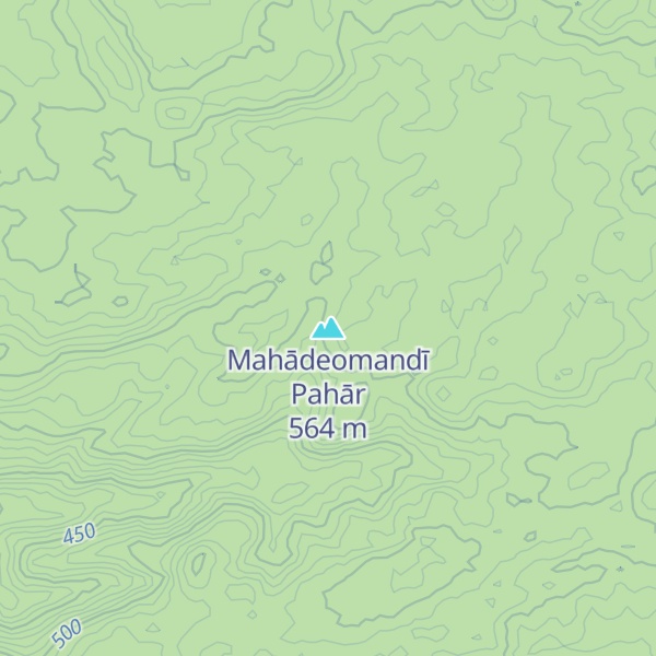 Map of Mahādeomandī Pahār
