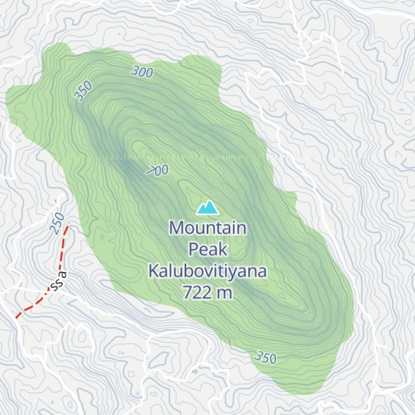 Map of Mountain Peak Kalubovitiyana