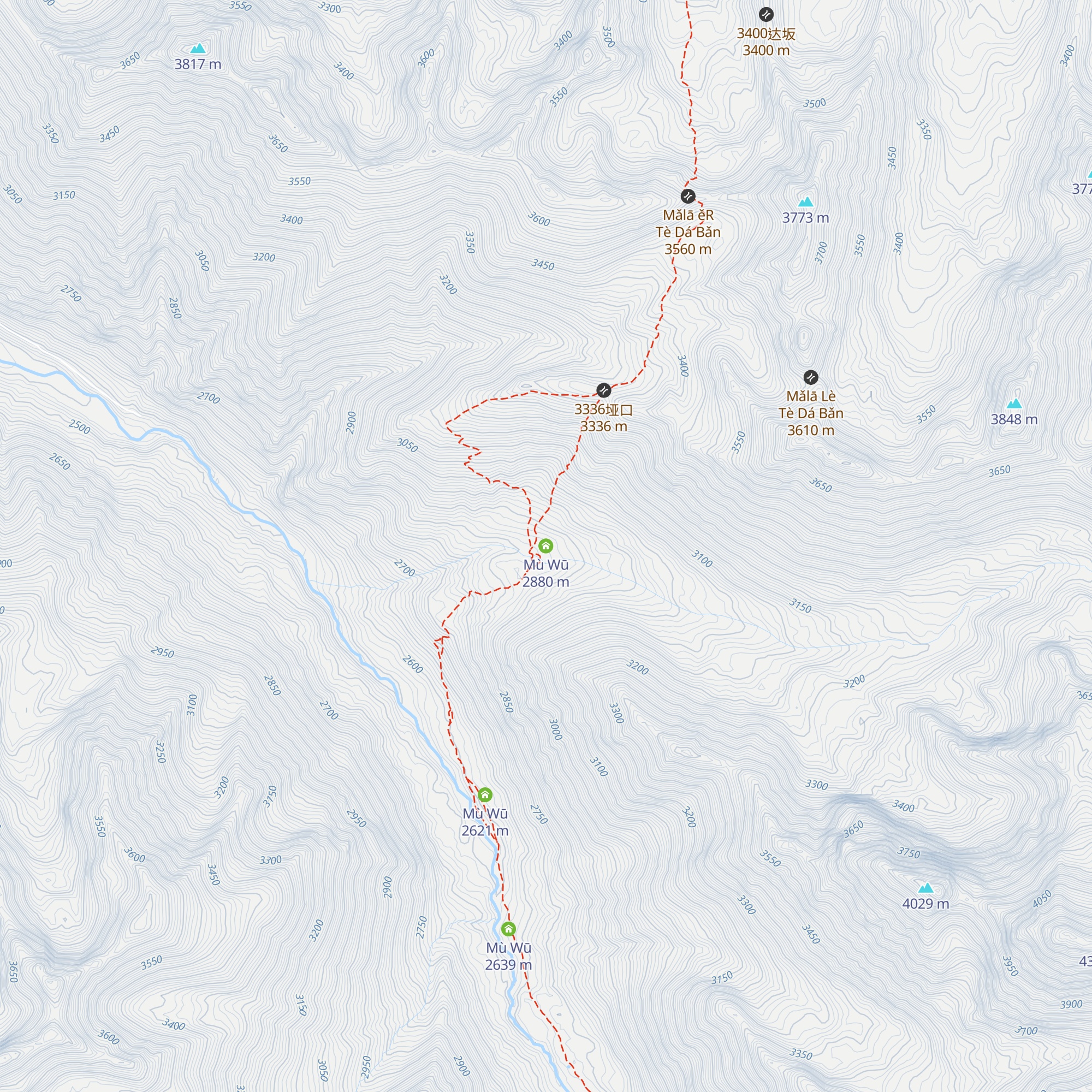 Mù Wū map