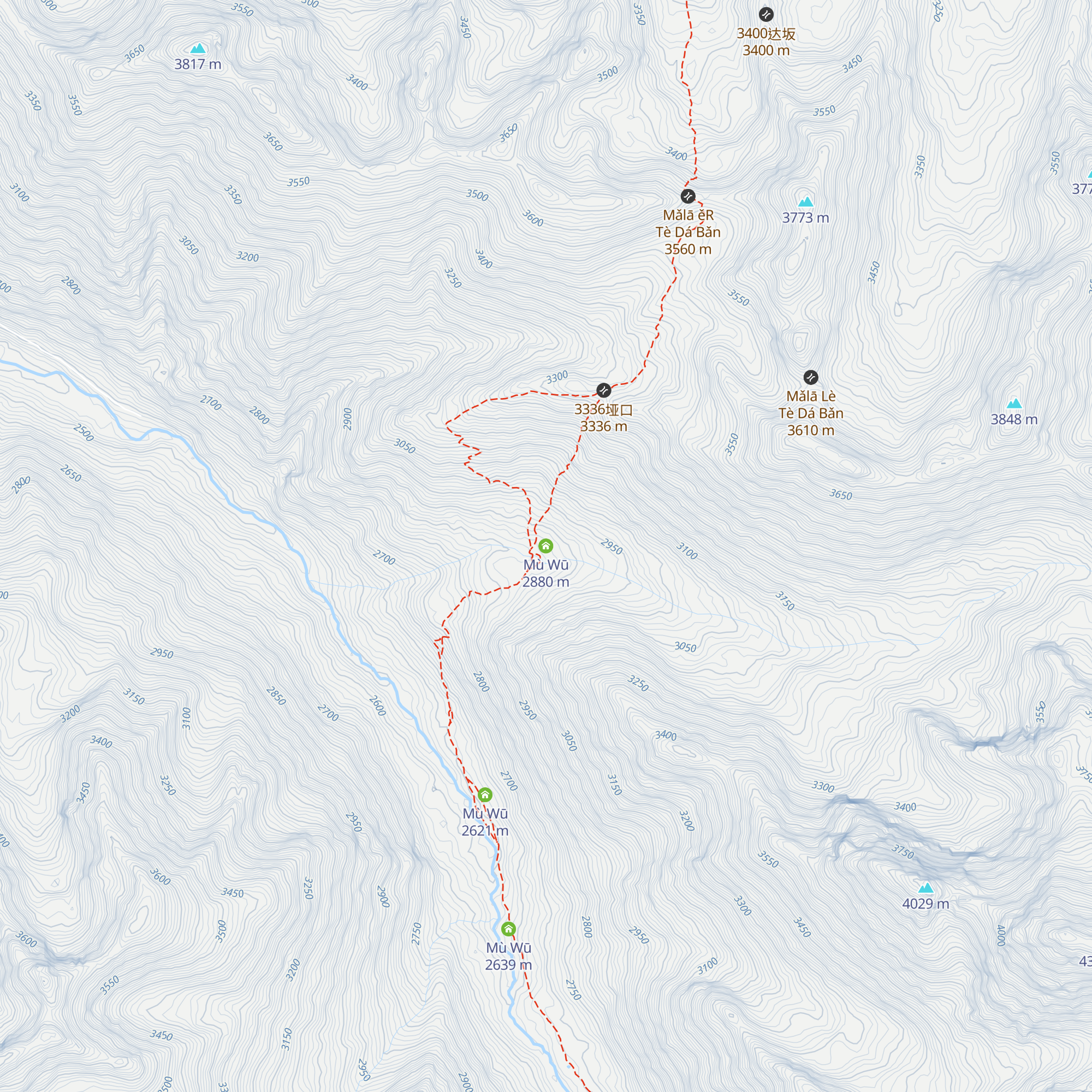 Mù Wū map