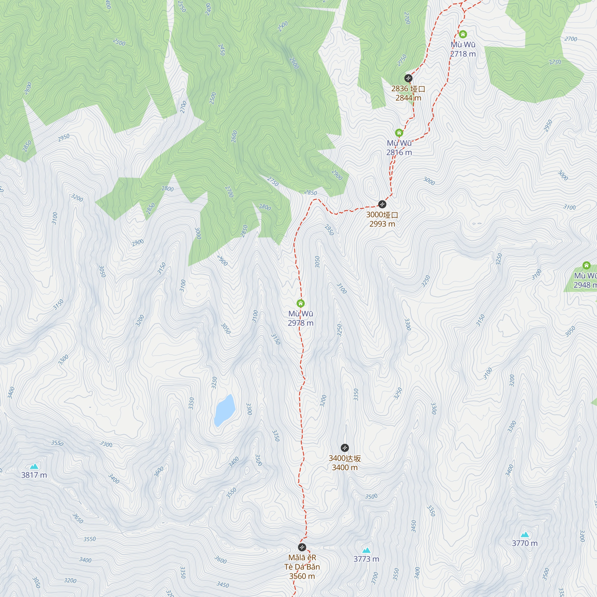 Mù Wū map