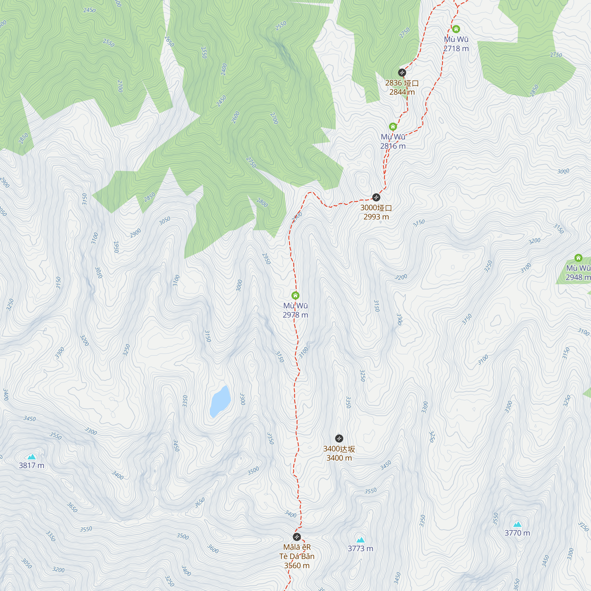 Mù Wū map