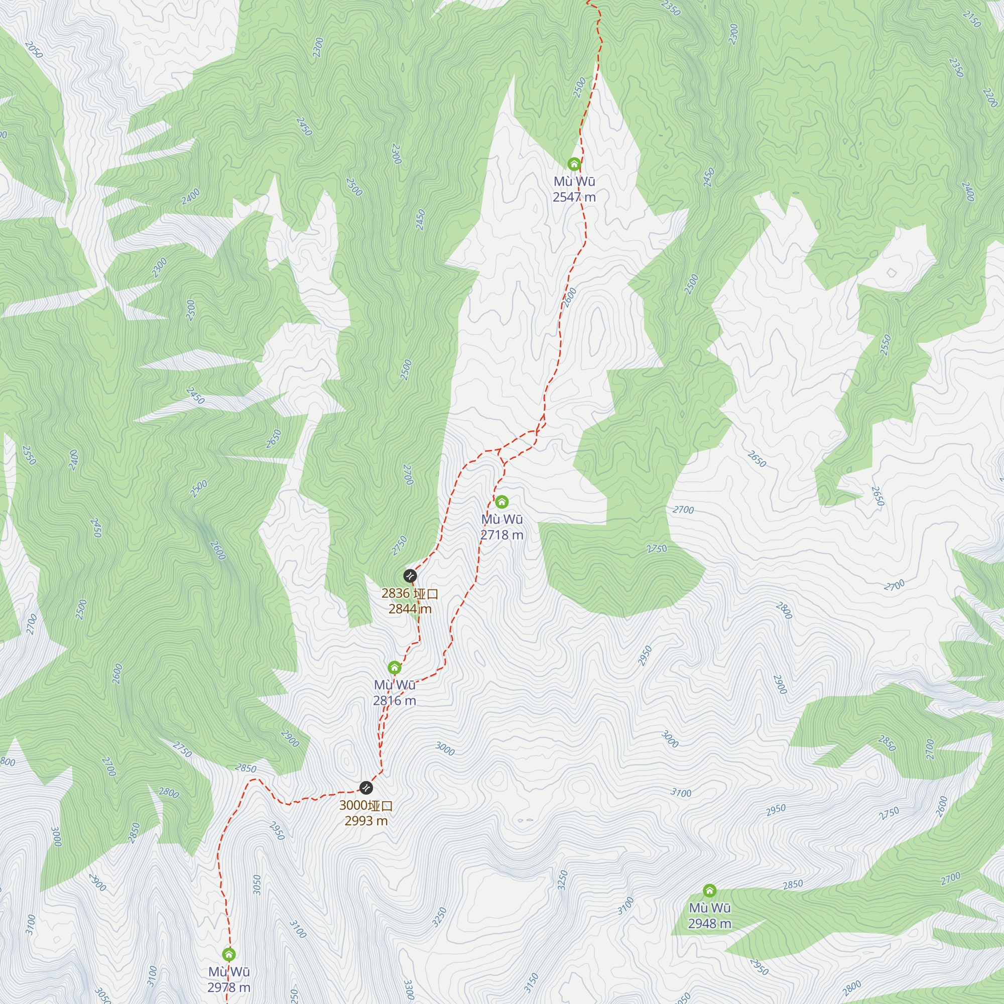 Mù Wū map