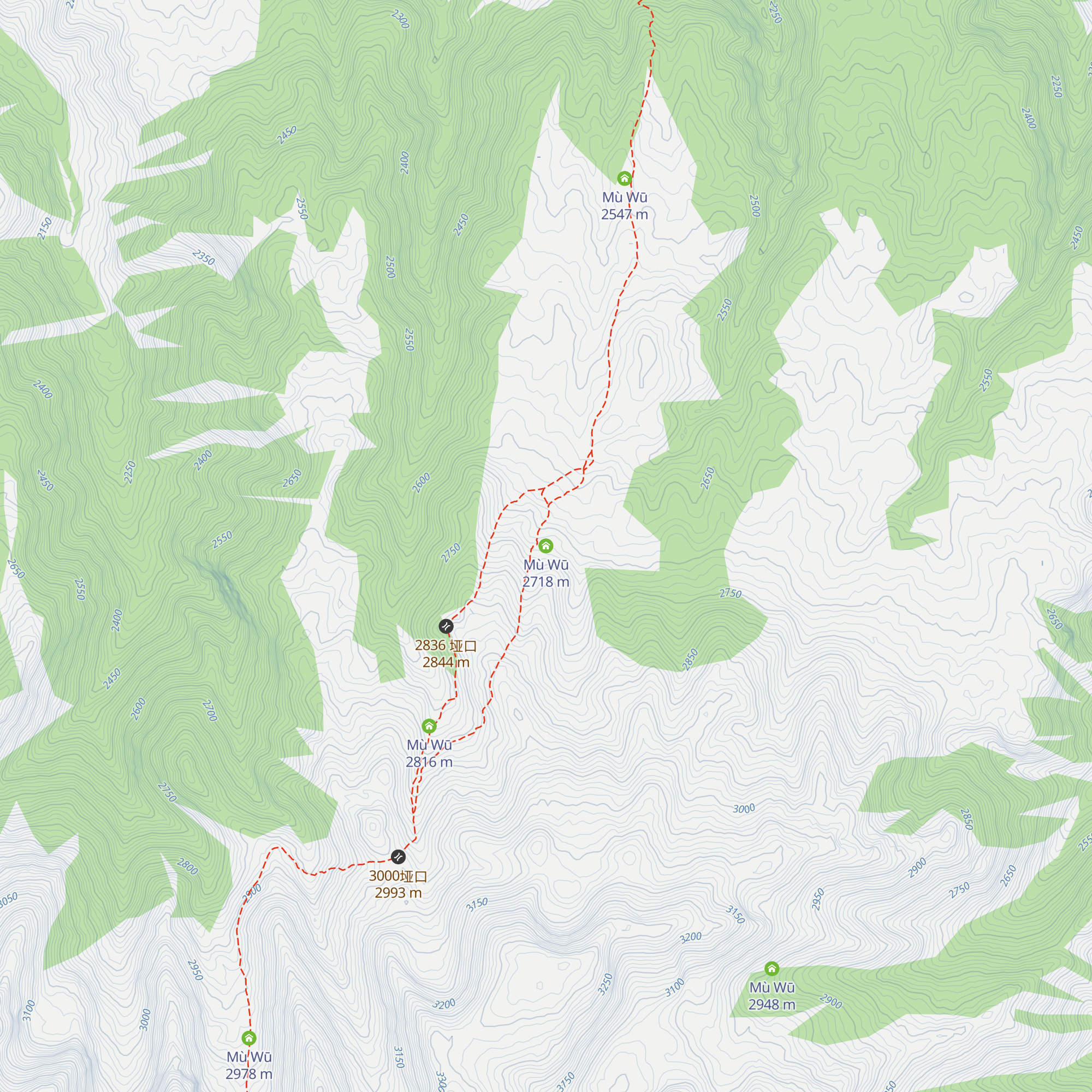 Mù Wū map