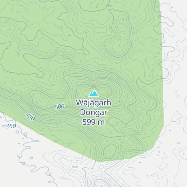 Map of Wājāgarh Dongar