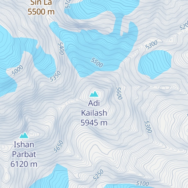 Map of Adi Kailash