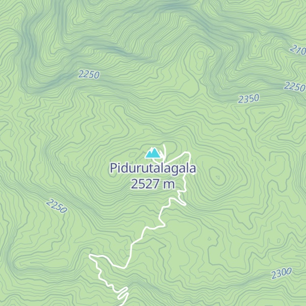 Map of Pidurutalagala