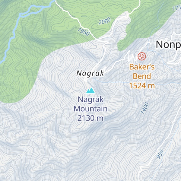 Map of Nagrak Mountain