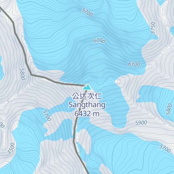 Map of 公达次仁Sangthang